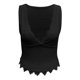 thumbnail image 5 of Camiseta lisa de encaje con escote bajo para mujer: top sexy, mezcla de rayón, tallas S-XL, contorno de pecho 77-93 cm, 5 of 6