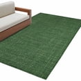 thumbnail image 2 of 3x5 Washable Area Rug, Vintage Dark Non-Slip Rectangle Rug for Living Room Bedroom, Green Linen Texture Farmhouse Indoor Low Pile Floor Mat for Home Decor, 2 of 9