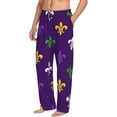 thumbnail image 6 of Sikiie Purple Mardi Gras Mens Pajama Pants Sleep & Lounge Pants, PJ Bottoms With elastic waistb and Pockets Medium, 6 of 6