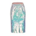 thumbnail image 5 of Elainilye Fashion Sparkly Skirts Sequin Zipper Skirt Bodycon Mini Party Glitter Skirts,Pink, 5 of 7