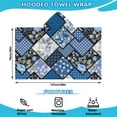 thumbnail image 2 of Pioneer Flower Floral Print Pattern Hooded Bath Towel，50"x30" for Ages 3 To 12 Kids, Quick Dry Lightweight Soft Microfiber Hood Beach Towel Cover Up for Kids, 2 of 7