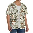 thumbnail image 2 of Sikiie Mushroom Garnish Men's Wrinkle Free Untucked Cuban Shirt Business Casual Button Down Shirts Short Sleeve ShirtSmall, 2 of 5