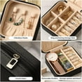 thumbnail image 7 of LQQBOX Small Jewelry Box, Small Jewelry Box Portable Jewelry Travel Organizer Display Storage Case for Rings Earring Necklace Bracelet, Gift for Women Girls, Black, 7 of 7