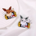 thumbnail image 2 of Dibujos animados de pikachu, lindo broche de elfo, Animal Eevee, máquina de juego, modelado de ropa, accesorios, mochila, broche de aleación, insignia, alfileres de solapa, 2 of 4