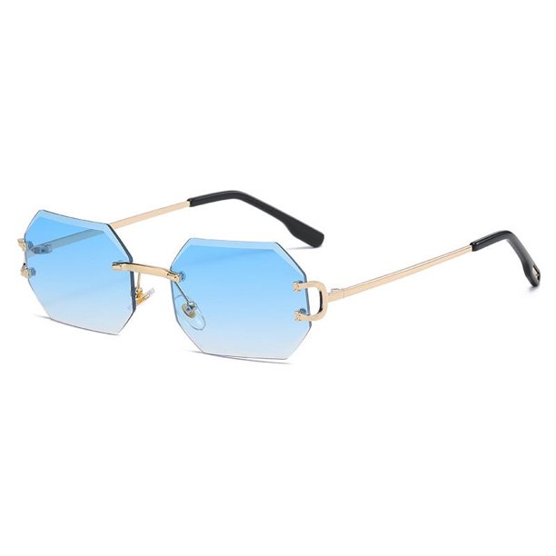 The New Frameless Trim Sunglasses Amazon.com: Gleyemor Mens Sunglasses Fashion Rimless  main image 2