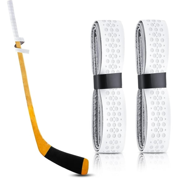 Lsupdaol 2 Pcs Field Hockey Grip Tape for Hockey Stick Replacement, Self Adhesive, White Dots Textured, 0.94 Inch x 11.8 Feet