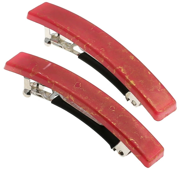 Skinny Rectangle No-Slip Barrette Pair