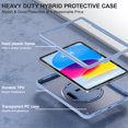 thumbnail image 6 of Allytech iPad 10th Gen Case with Screen Protector Film, iPad 10.9" 2022 Cover, Heavy Duty Protective Shockproof Rugged Kickstand Shoulder Hand Strap Drop Proof Case Cover for Apple iPad 10-Purple, 6 of 9