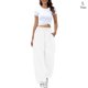 thumbnail image 2 of Wayren - Pantalones de chándal con parte inferior cerrada para mujer con bolsillos, pantalones de entrenamiento de cintura alta, pantalones Prendas para la parte inferior del cuerpo Type14 NO14, 2 of 6