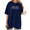 1-Navy Blue, variant on Cozymy Ladies Minimalist Text Print T-Shirt Bold Slogan Graphic Tee Round Neck Short Sleeve Versatile Casual Shirt for Daily Wear