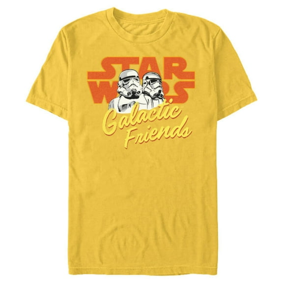 Star Wars Stormtroopers Galactic Friends - Short Sleeve Blended T-Shirt for Adults - Customized-Yellow
