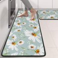 thumbnail image 2 of Kitchen Rugs Sets Of 2,Light Blue Daisy Flower Pattern Anti Fatigue Kitchen Mat Rugs Non Slip Washable,Decorative Kitchen Floor Mats for Kitchen,Sink,Laundry,17"x47"+17"x47", 2 of 5