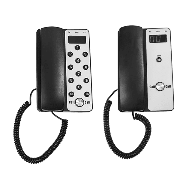 de Intercomunicación Inalámbrico Máquina de Intercomunicación de Oficina con Pantalla LCD 433 MHz Alcance de 3280 Pies Volumen Ajustable Llamada Telefónica