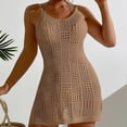 thumbnail image 2 of Idoravan Beach Cover Ups for Women Crochet Swimsuit Coverup for Women Crochet Bathing Suit Cover Up - Classic Knit Beach Coverup, 2 of 8