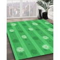 thumbnail image 2 of Ahgly Company Indoor Square Patterned Neon Green Area Rugs, 7' Square, 2 of 6