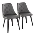 thumbnail image 4 of Carson Carrington  Ockelbo Dining Chair with Bent Wood Legs (Set of 2) Grey Faux Leather/Walnut Wood, 4 of 5