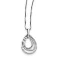 thumbnail image 1 of SS White Ice Teardrop Diamond Necklace 18 Inch, 1 of 3