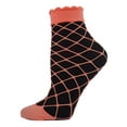 thumbnail image 3 of MeMoi Maxi Fishnet Socks with Scalloped Cuffs - Womens - Female, One Size, Electric Blue, 3 of 4