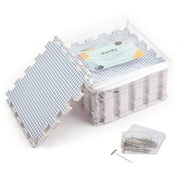 KnitIQ - Centimetre Blocking Mats for Knitting 100 T-Pins and Storage Bag for Needlework - Pack of 9