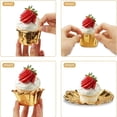 thumbnail image 3 of Cupcake cups, disposable aluminum foil muffin liners, gold cupcake baking cups, aluminum cupcake top pansgolden, 3 of 5