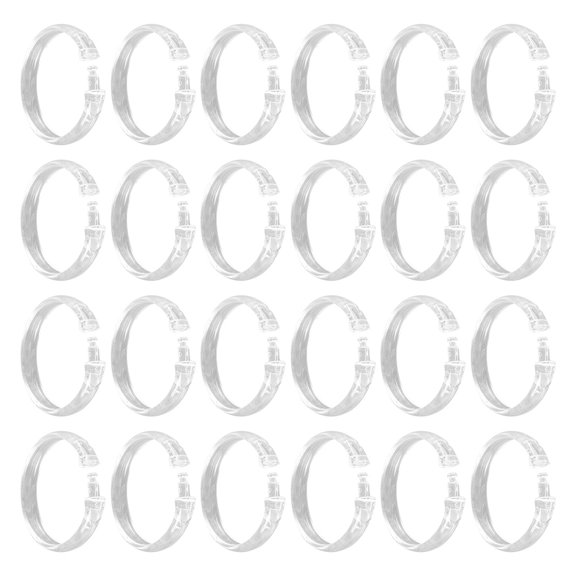 WINOMO Plastic Shower Rings Circular O Shaped For Households 24Pcs