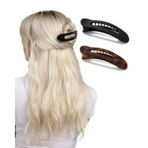 Flat Hair Clips-Stylish Lay Down Claw Clips for Women with Thick Hair | Big Alligator Hair Clips 2pc
