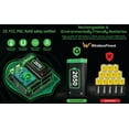 thumbnail image 2 of 2X Fast Charge Battery Pack For Xbox Controllers, 2x 2650mAh Rechargeable Battery + Fast Charger Station for Xbox One/Series X/Series S/Xbox One X|S/Xbox One Elite Wireless Controller, 2 of 7
