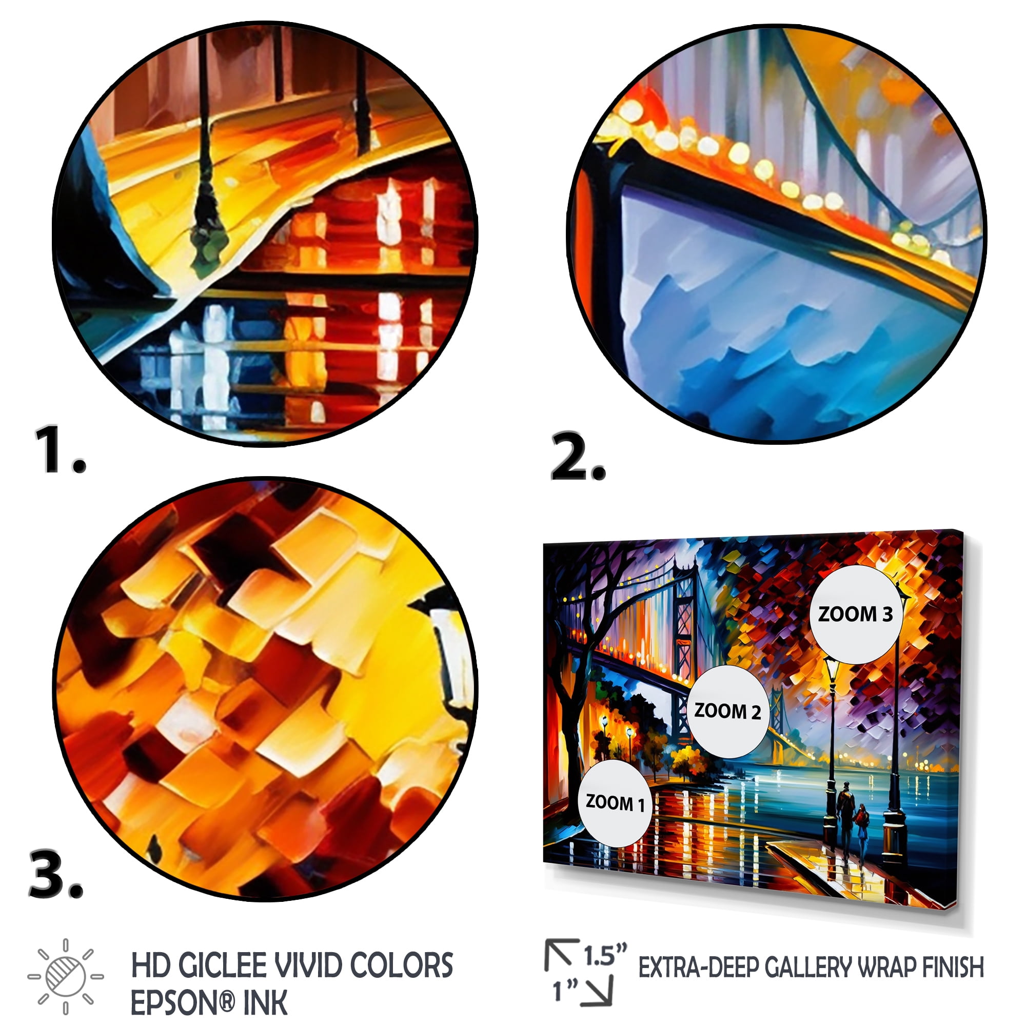 Designart Colorful San Francisco I Canvas Wall Art