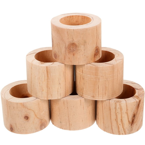 CYLINDSOME 6pcs Wooden Flower Pot Indoor Small Artificial Plant Pot Rustic Plant Pot for Home Office