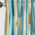 thumbnail image 3 of Designart "Striped Pattern Evoking Zen Tranquility I" Striped Blackout Room Darkening Curtain Panel, 3 of 4