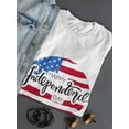 thumbnail image 3 of Happy Independence Day In Button T-Shirt Women -Image by Shutterstock, Female XX-Large, 3 of 4