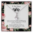 thumbnail image 2 of To My Girlfriend I take You Alluring Ribbon Necklace Message Card, 2 of 7