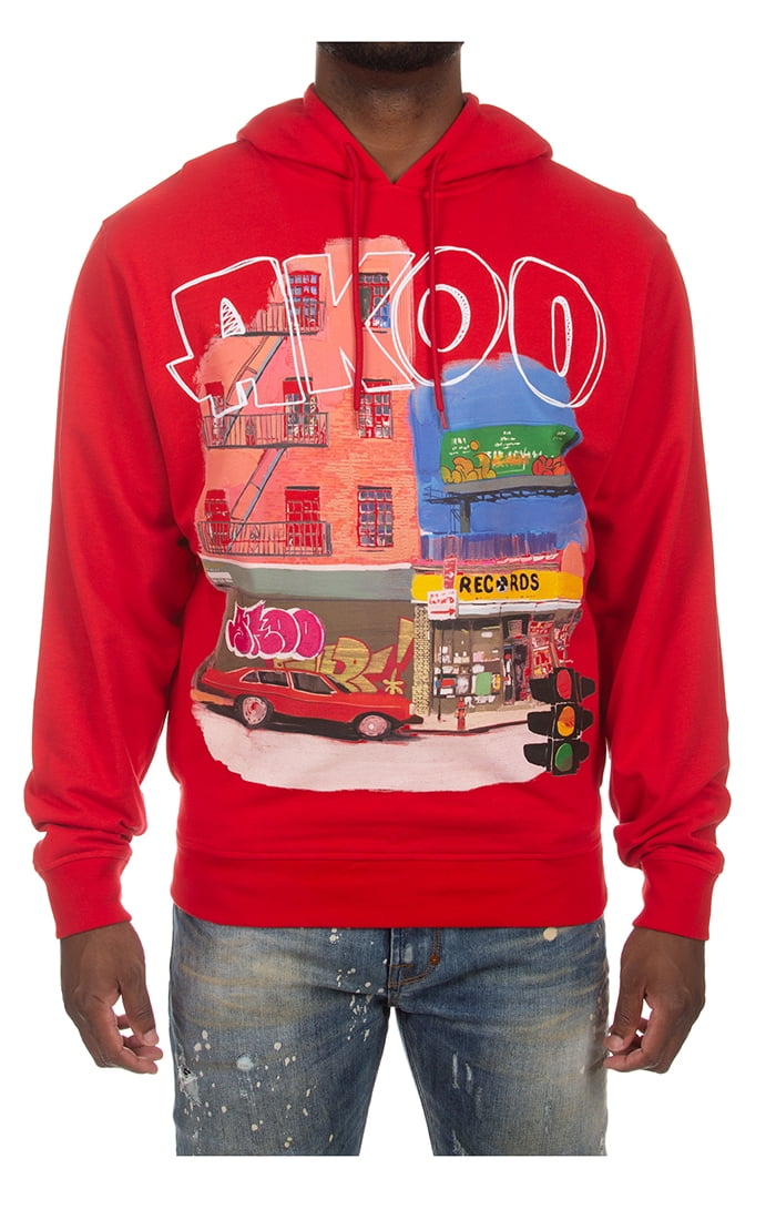 Men's Akoo Racing Red Block Hoodie 