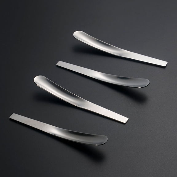 EXHUMKY 4-Piece Short Handle Stainless Steel Spoons Set for Kitchen and Breakfast Use