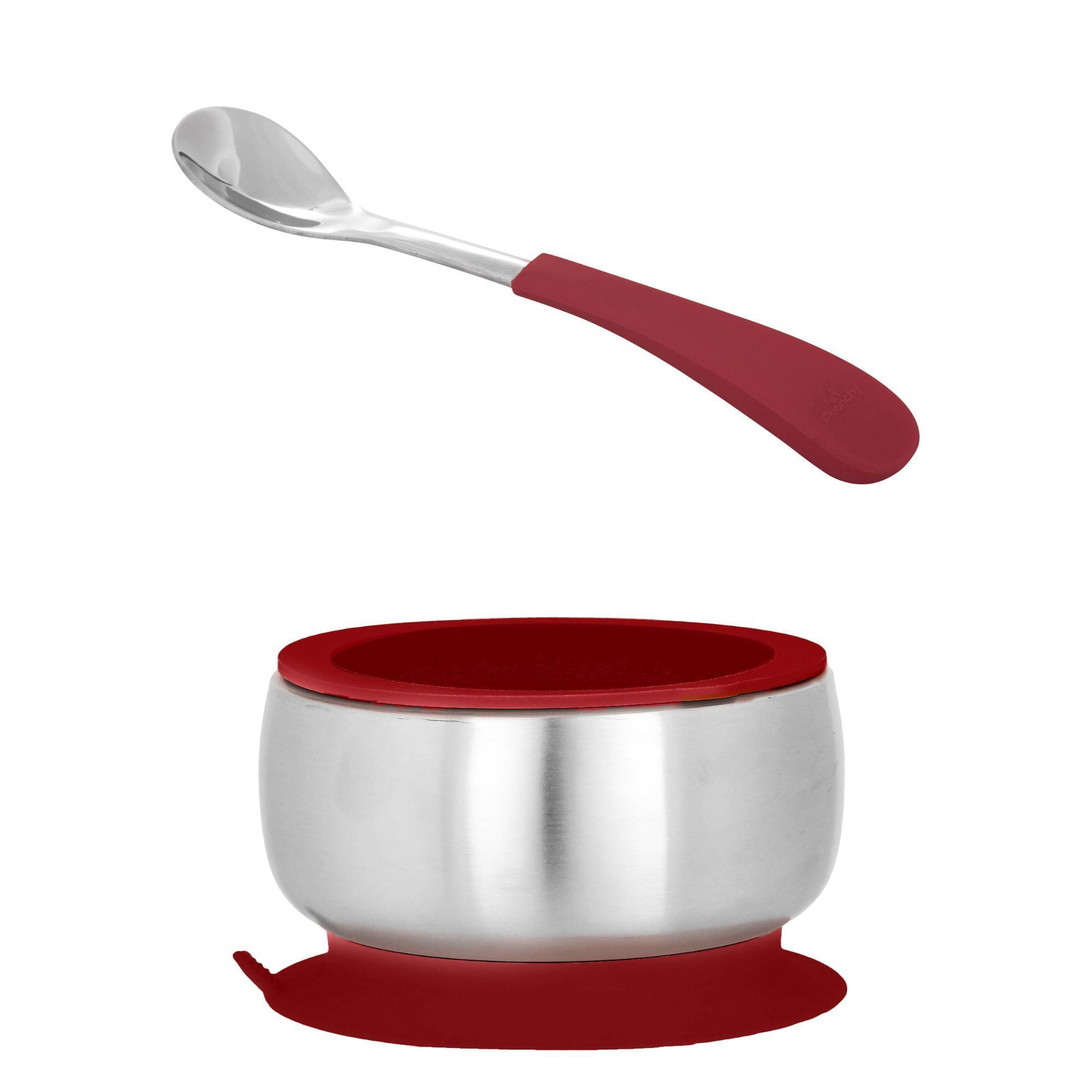 Avanchy Stainless Steel Baby Bowl with Spoon Combo + Air Tight Lid