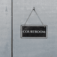 thumbnail image 4 of Courtroom 5" x 10" Hanging Wall or Door Sign | Legal and Court House Rustic Twine Signage, 4 of 5