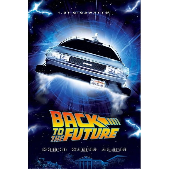 BUY ART FOR LESS Officially Licensed Back To The Future 1.21 Gigawatts 24 x 36 Inch Art Poster - Decorative Print - Poster Paper - Ready to Frame