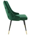 thumbnail image 4 of Modway Adorn 17.5" Modern Velvet Dining Side Chairs in Gold/Green (Set of 2), 4 of 7