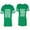 Men Green / Women Green, variant on Nothing Sense Makes When Apart Unisex Couple Matching Cotton Jersey style T-Shirt Contrasting stripes on sleeves (Men Green / Women Purple) (Men XXL / Women M)