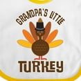 thumbnail image 4 of Inktastic Thanksgiving Grandpa Little Turkey Boys or Girls Baby Bib, 4 of 4