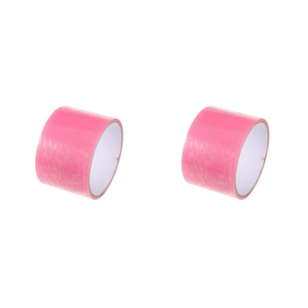 Billuyoard brillan en la oscuridad cinta de bola adhesiva diy alivio del estrés cintas luminosas descompresión niños adultos manualidades 6CM/rosa 2piezas