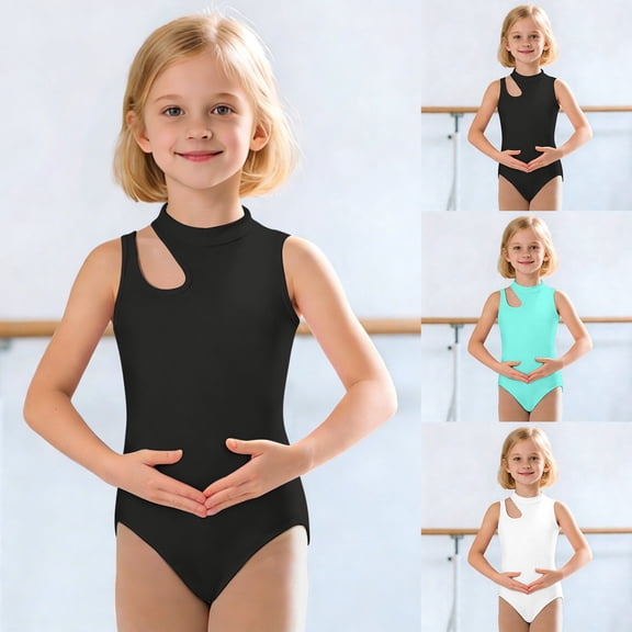 Toddler Kids Girls Ballet Romper Rompers Sleeveless Strappy Dance Romper Gymnastics Leotard With Mesh Cutout For Summer Performance Practice Jumpsuit Cute Outfits 2-3 Years