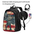 thumbnail image 2 of Disketp Vintage American Flag Elephant Mochila de Viaje Estampada para Laptop con Puerto de Carga USB, Mochila Impermeable para Computadora – Regalo para Hombres y Mujeres, 2 of 7