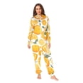 thumbnail image 3 of Orange Series Fruits Adult onesie Pajamas, Crystal Velvet Ultra Soft Warm Jumpsuit for Men and Women, 3 of 7