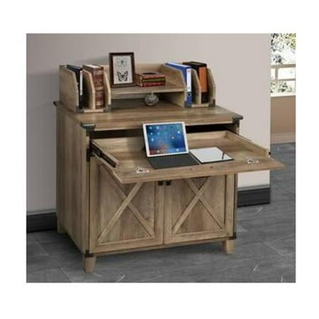 AGHDECO Roney 1-Drawer Particle Board/Wood Storage Cabinet in Rustic Oak