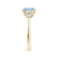 thumbnail image 3 of Angara Natural 1.6 Ct. Aquamarine with Diamond Classic Ring in 14K Yellow Gold for Women (Ring Size: 3.5), 3 of 10