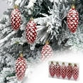 thumbnail image 2 of dajkiuy 5Pcs Christmas Pinecone Plastic Ornaments, Christmas Hanging Pine Cone Ornaments for Xmas Tree Holiday Party Home Decor, 2 of 7