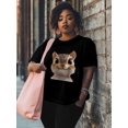 thumbnail image 2 of Women's T-Shirt Cute Squirrel Short Sleeve Casual Tee Classic Crew Neck T Shirt for Women Black, 2XL, 2 of 7
