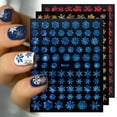 thumbnail image 6 of opvise Nail Sticker Christmas Style Snowflake Pattern Vivid Images White Snow Embossed Sticker Xmas Charms for Manicure, 6 of 8