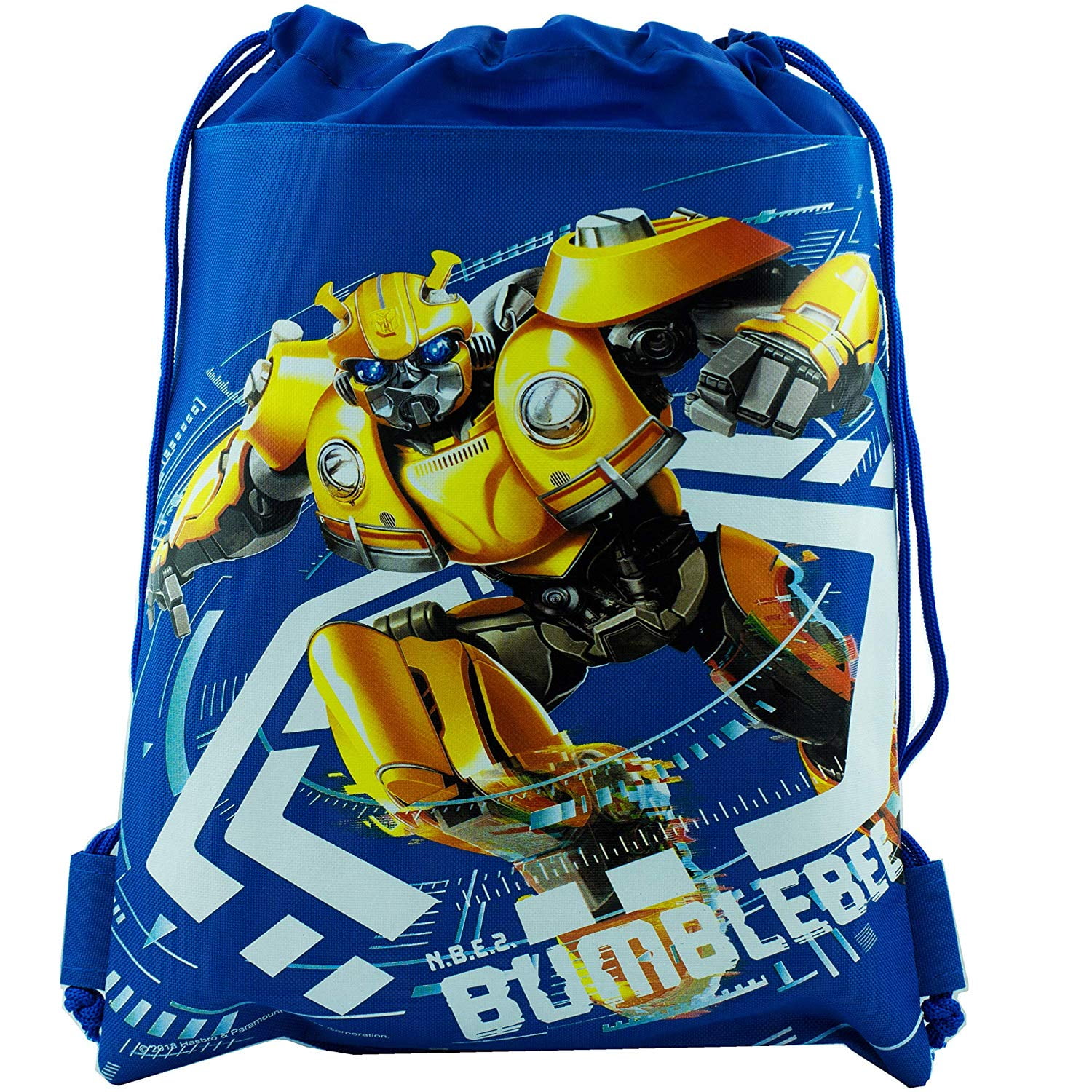 Transformers Bumble Bee Drawstring Backpack Sling Tote School Sport Gym